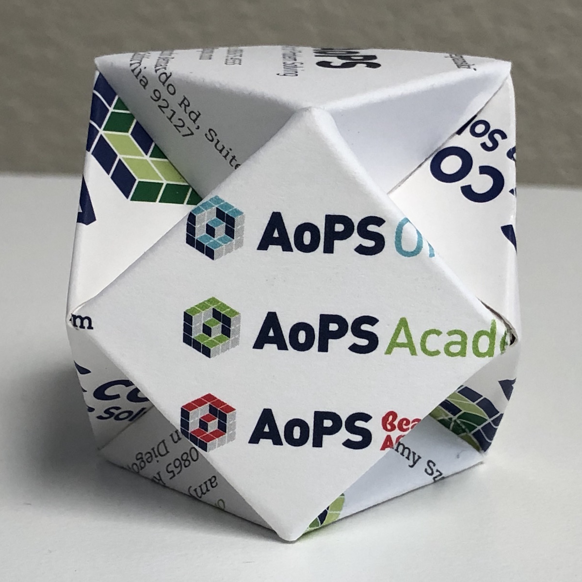 business card cuboctahedron